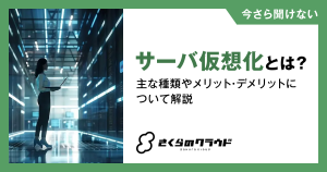 サーバー仮想化とは？主な種類やメリット・デメリットについて解説